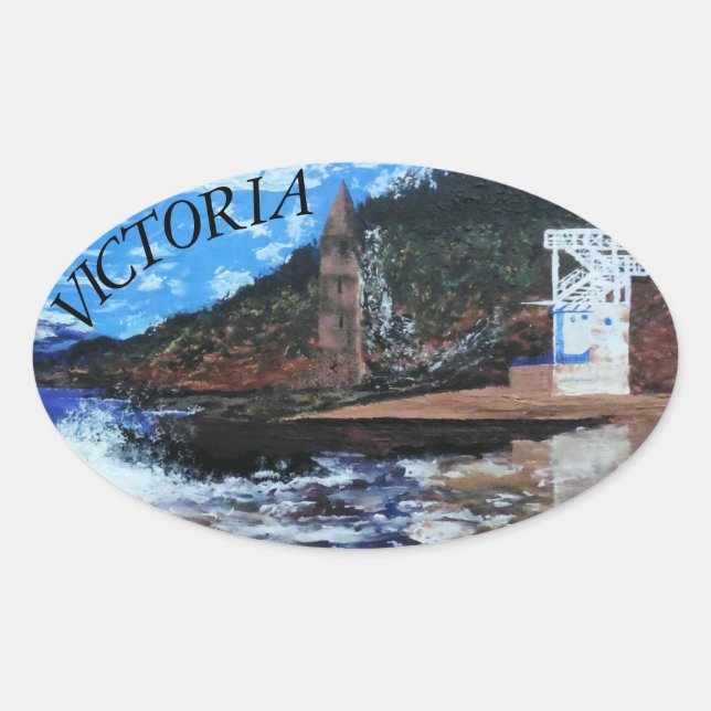 Pegatinas antiparachoques bubblepacífico, Victoria (Anverso)