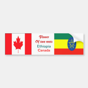 Pegatinas antiparachoques de Etiopía y el Canadá