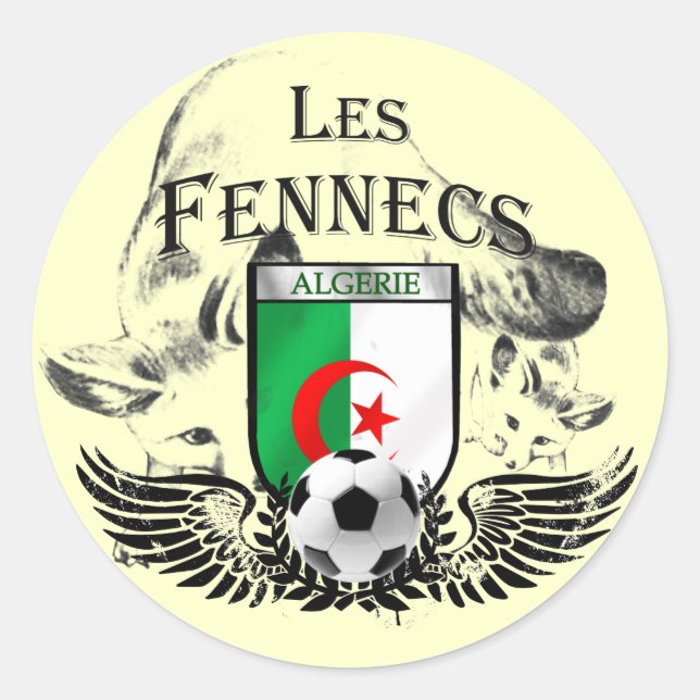 Pegatinas argelinos de 20 Algerie Les Fennecs (Anverso)