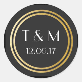 Pegatinas Art Deco de los años 1920 Black Gold Rou