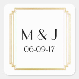 Pegatinas Art Deco Favoritos de Plaza de Oro Blanc