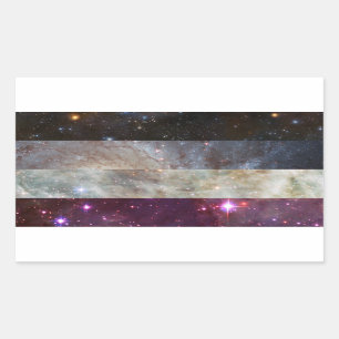 Pegatinas asexuales de la bandera de la nebulosa