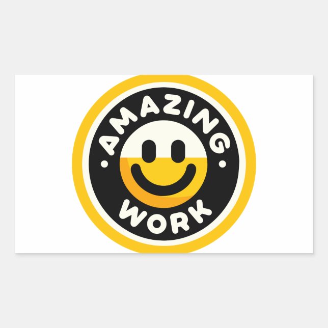 Pegatinas asombroso trabajo (Anverso)
