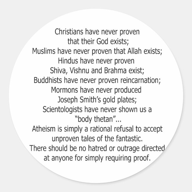 Pegatinas ateos (Anverso)