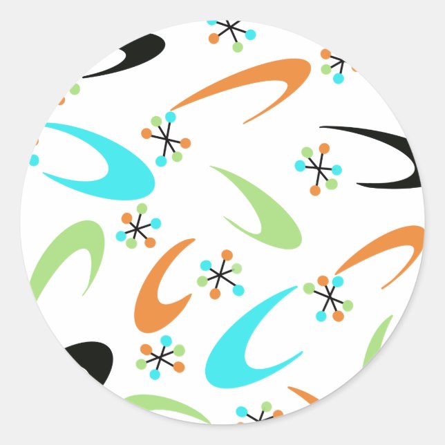 Pegatinas atómicos de mediados del siglo XX (Anverso)