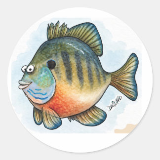 Pegatinas atractivas de pez luna de dibujos animad