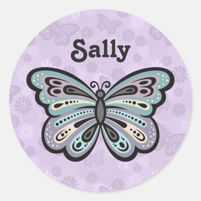 Pegatinas audaces de mariposa (Anverso)