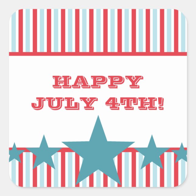 Pegatinas audaces de Stars and Stripes Square (Anverso)