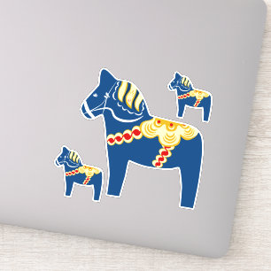 Pegatinas azules del caballo de Dala