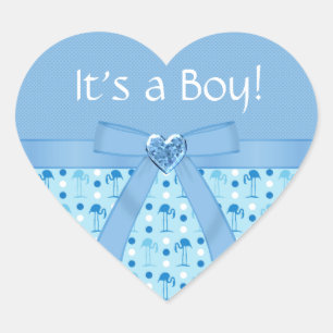Pegatinas azules del muchacho de recién nacido de
