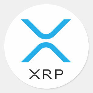 Pegatinas azules y negros de la ondulación de XRP
