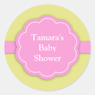 Pegatinas Baby Shower de Chica rosa