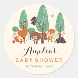 Pegatinas Baby Shower de Little Woodland Friends