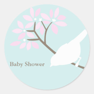 Pegatinas Baby Shower de White Bird