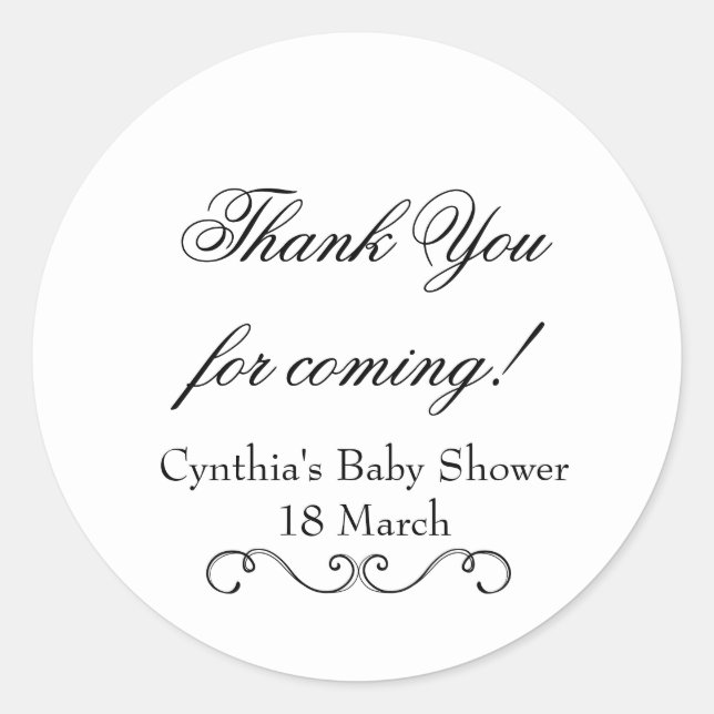 Pegatinas Baby Shower Favor | PEGATINAS PERSONALIZ (Anverso)