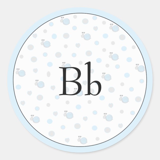 Pegatinas Baby Shower "Snips & Snails" 1/2" ó 3" (Anverso)