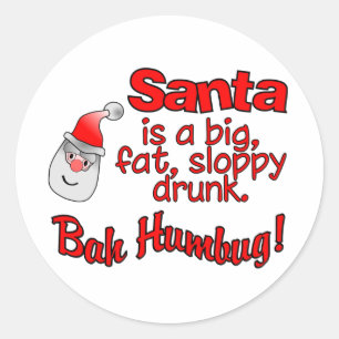 PEGATINAS BAH HUMBUG Santa.
