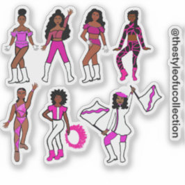 Pegatinas bailarines rosas #1