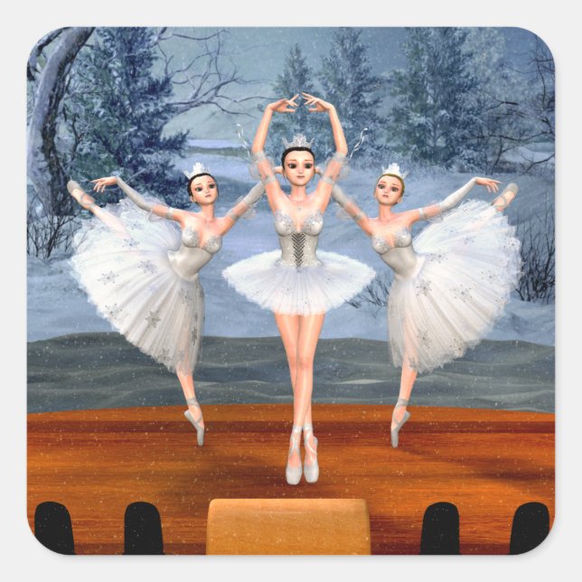 Pegatinas Ballerinas de Tierra de Nieve (Anverso)