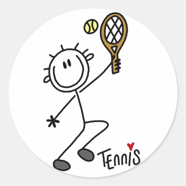 Pegatinas básicas de tenis de figuras de palitos (Anverso)