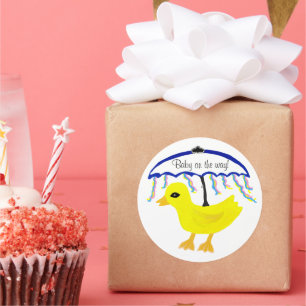 Pegatinas Bebé en el camino del paraguas dudoso