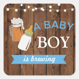 Pegatinas Beer Boy Baby Shower Breaking Blue