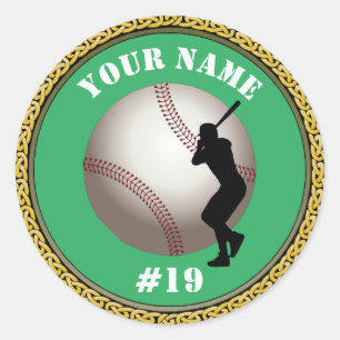 Pegatinas Béisbol - Añadir nombre y número