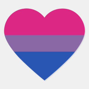 Pegatinas bisexuales del orgullo - corazones