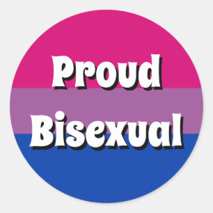 Pegatinas bisexuales orgullosos de la bandera