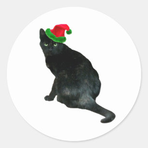 Pegatinas Black Cat Santa