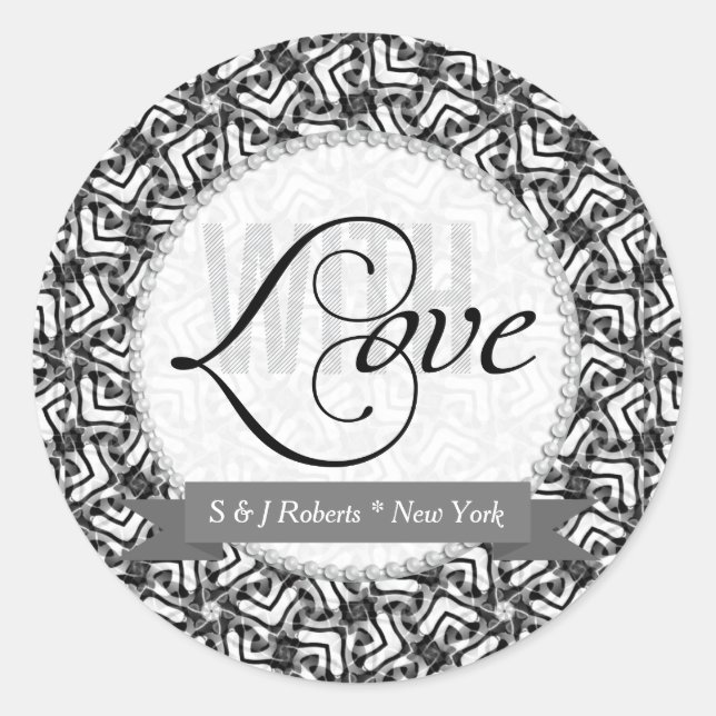 Pegatinas Black+White CON AMOR (Anverso)