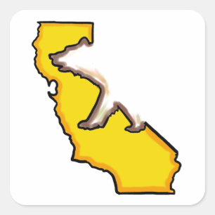 Pegatinas blancos con símbolo de estado de oso de 