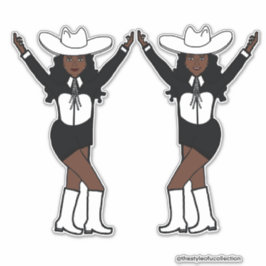 Pegatinas blancos negros occidentales #1