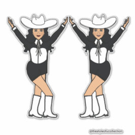 Pegatinas blancos negros occidentales #2