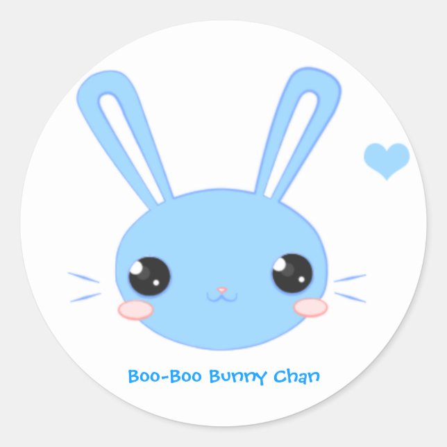 Pegatinas Blue Boo-Boo Bunny Chan (Anverso)