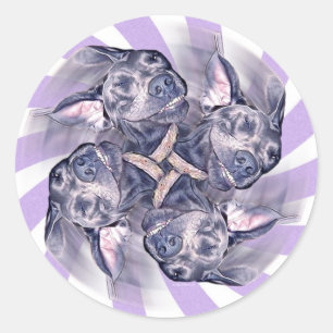 Pegatinas Blue Great Dane PinWheeler