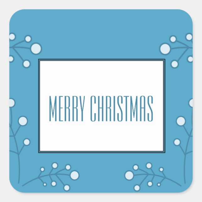 Pegatinas Blue Modern Berry Holiday (Anverso)