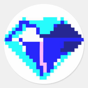 Pegatinas Blue Pixel Gem