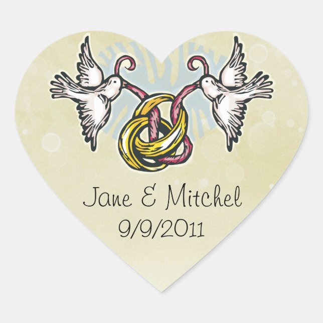 Pegatinas boda Bells (Anverso)