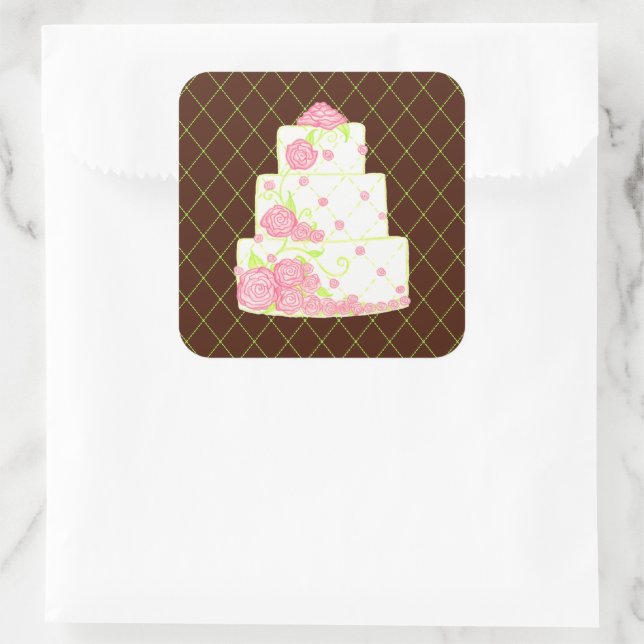 Pegatinas boda Cake (Bolso)