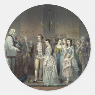 pegatinas boda de George Washington
