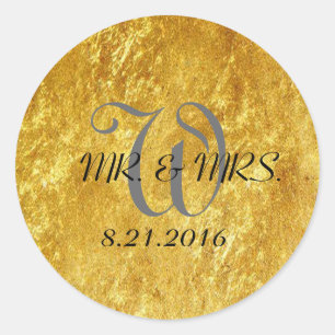 Pegatinas boda Gold