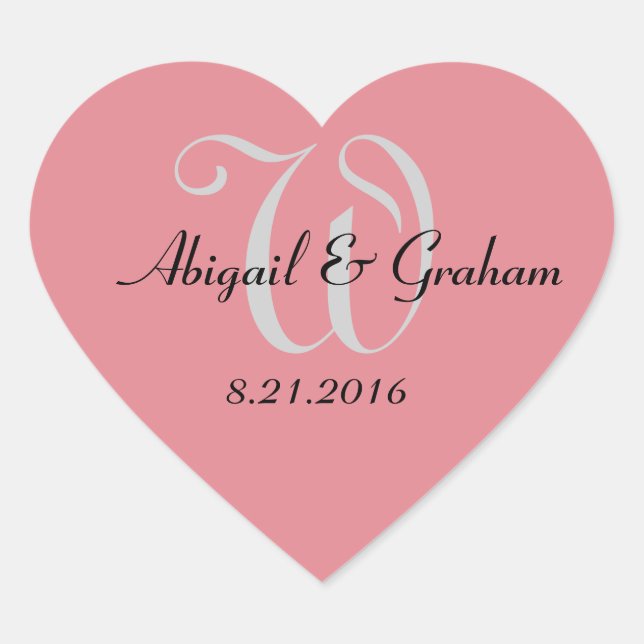 Pegatinas bodas del corazón (Anverso)