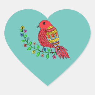 PEGATINAS bonito BIRD HEART