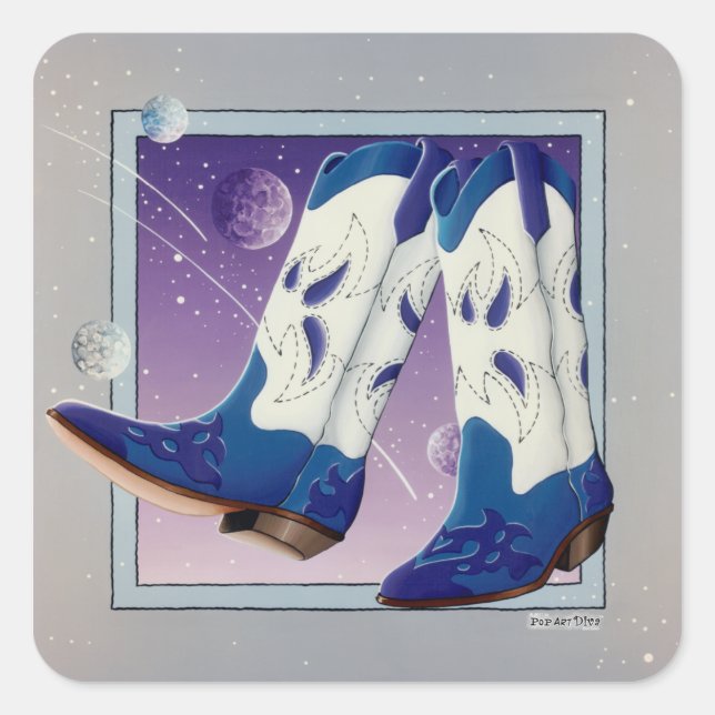 Pegatinas - Boots de Cowboy con deslizamiento eléc (Anverso)