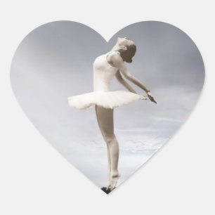 Pegatinas brillantes de corazón de bailarina.