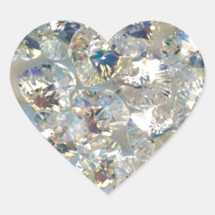 Pegatinas brillantes del corazón de los cristales