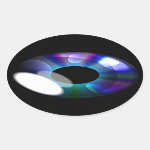 Pegatinas brillantes ovales del ojo