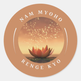 Pegatinas budistas SGI con Lotus Design y NMRK