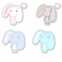 pegatinas Bunny Vinyl de 4 juegos